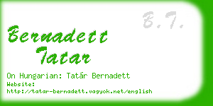 bernadett tatar business card