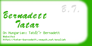 bernadett tatar business card